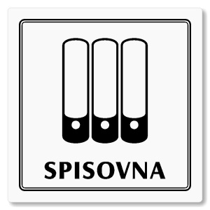 Spisovna, 80x80mm, bílá, Utah